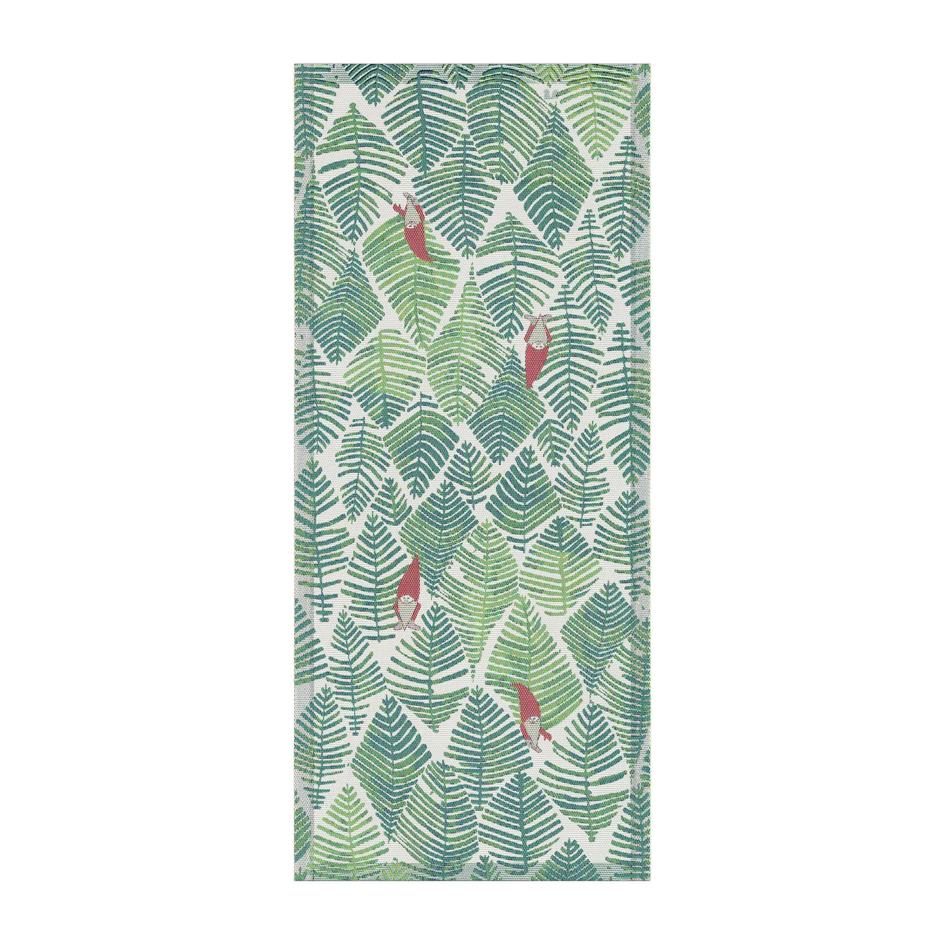 Tipp tapp løper 35 x 80 cm, Grønn Ekelund Linneväveri