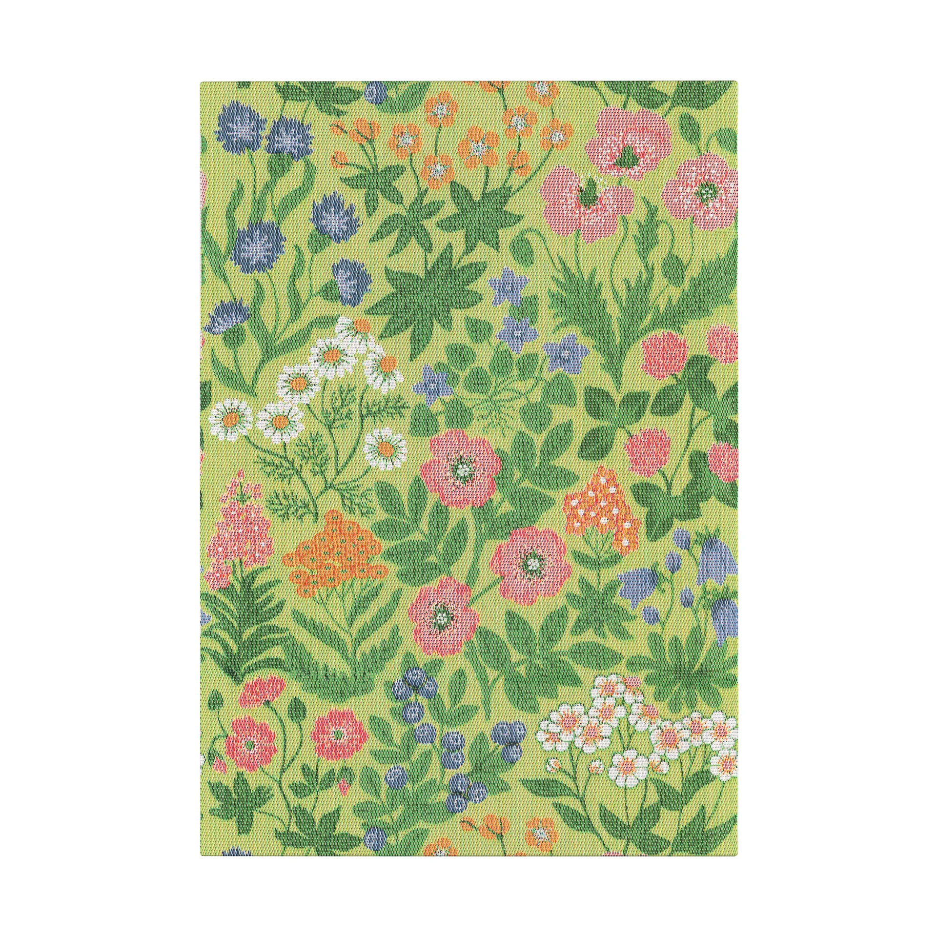 Vildblomster kjøkkenhåndkle 35x50 cm, Grønn Ekelund Linneväveri