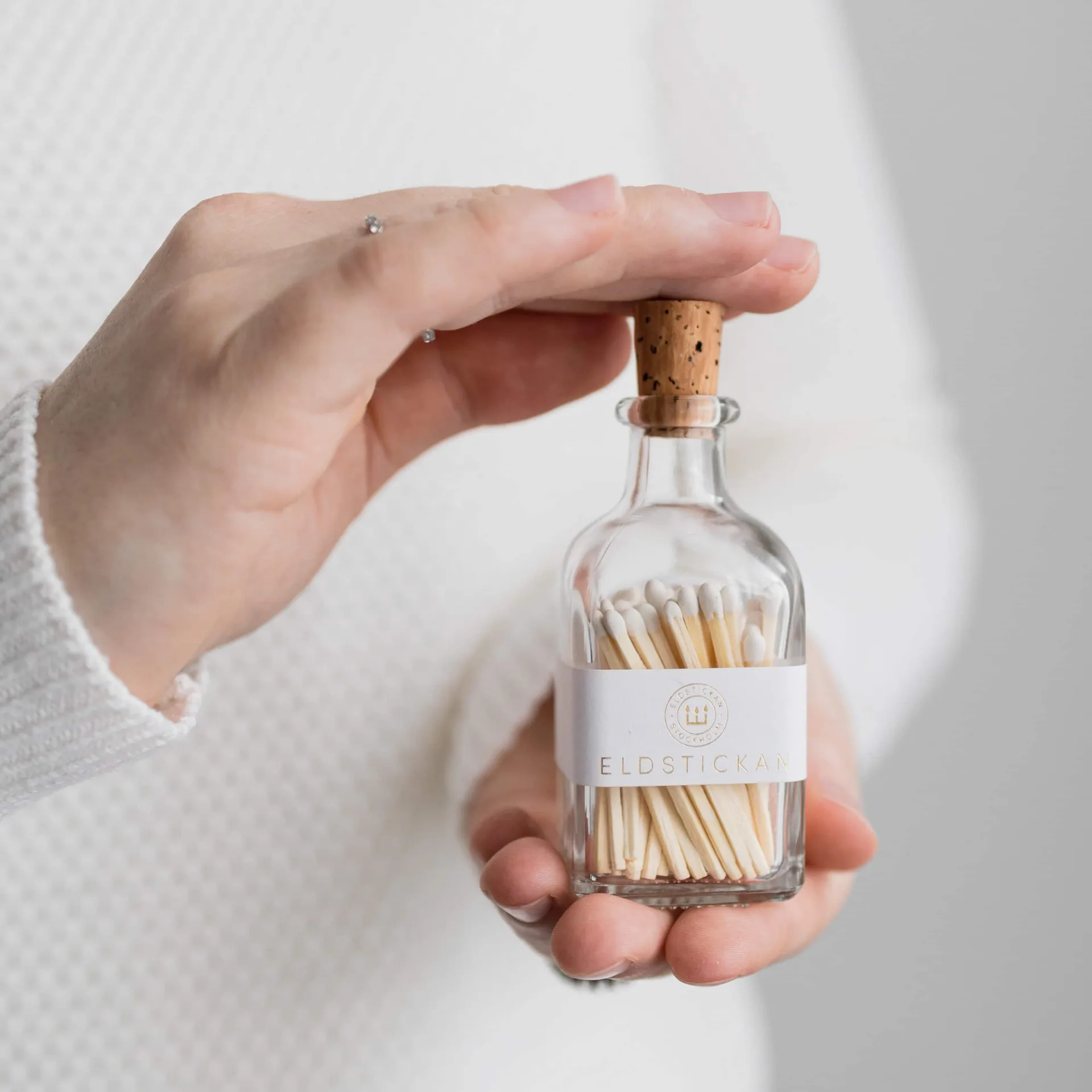 Lilla Eldstickan fyrstikkeske, 60 fyrstikker, Liten hvit Eldstickan