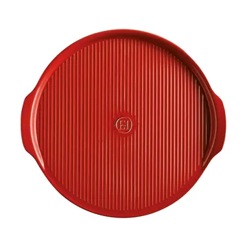 Emile Henry pizzastein riflet Ø40 cm - Rød - Emile Henry