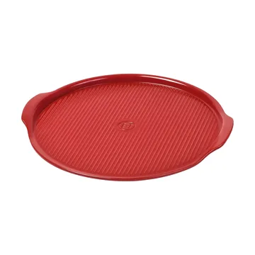 Emile Henry pizzastein riflet Ø40 cm - Rød - Emile Henry