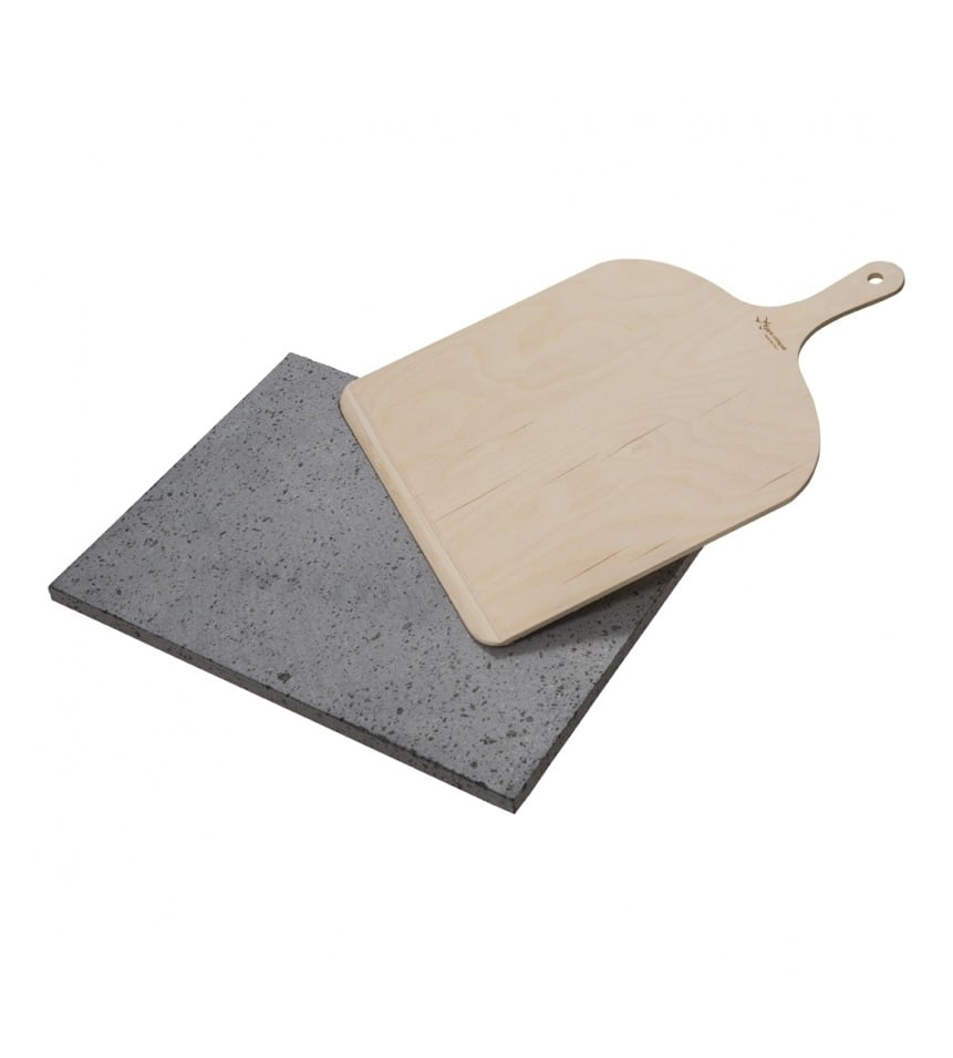 Eppicotispai Pizzastein og pizzaspadde 30x38 cm Stein-bjørk