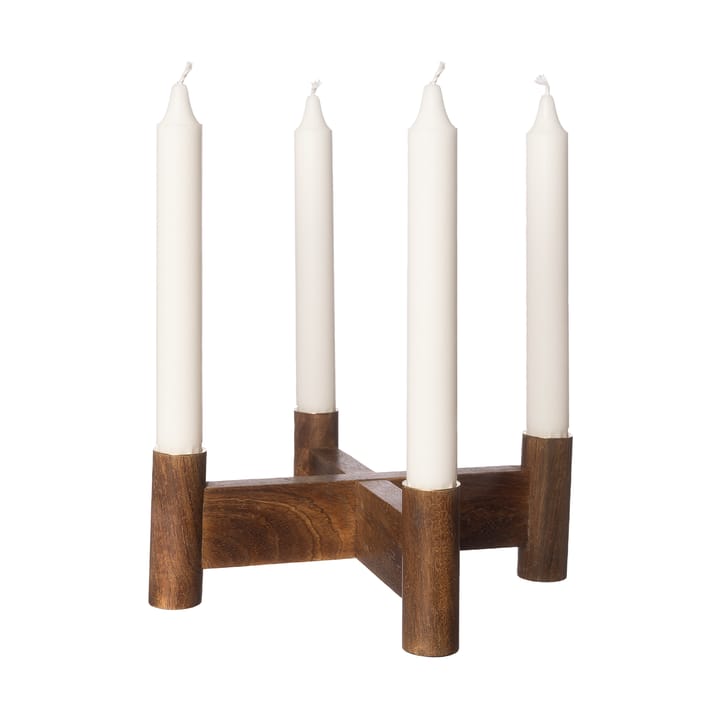 Ernst adventslysestake Ø22x8 cm - Mørk brun - ERNST
