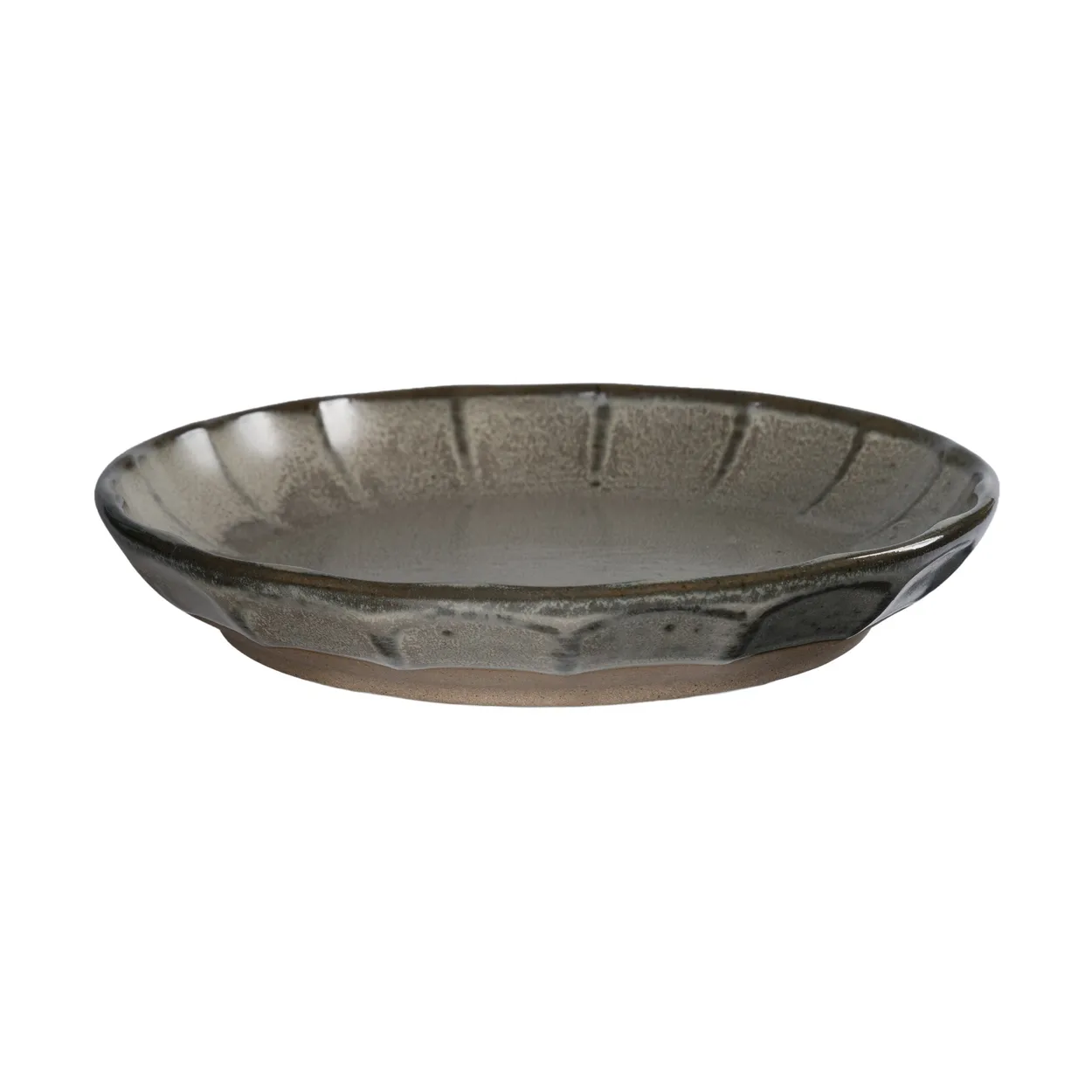 ERNST Ernst asjett i steingods Grå-natur, Ø17x3 cm