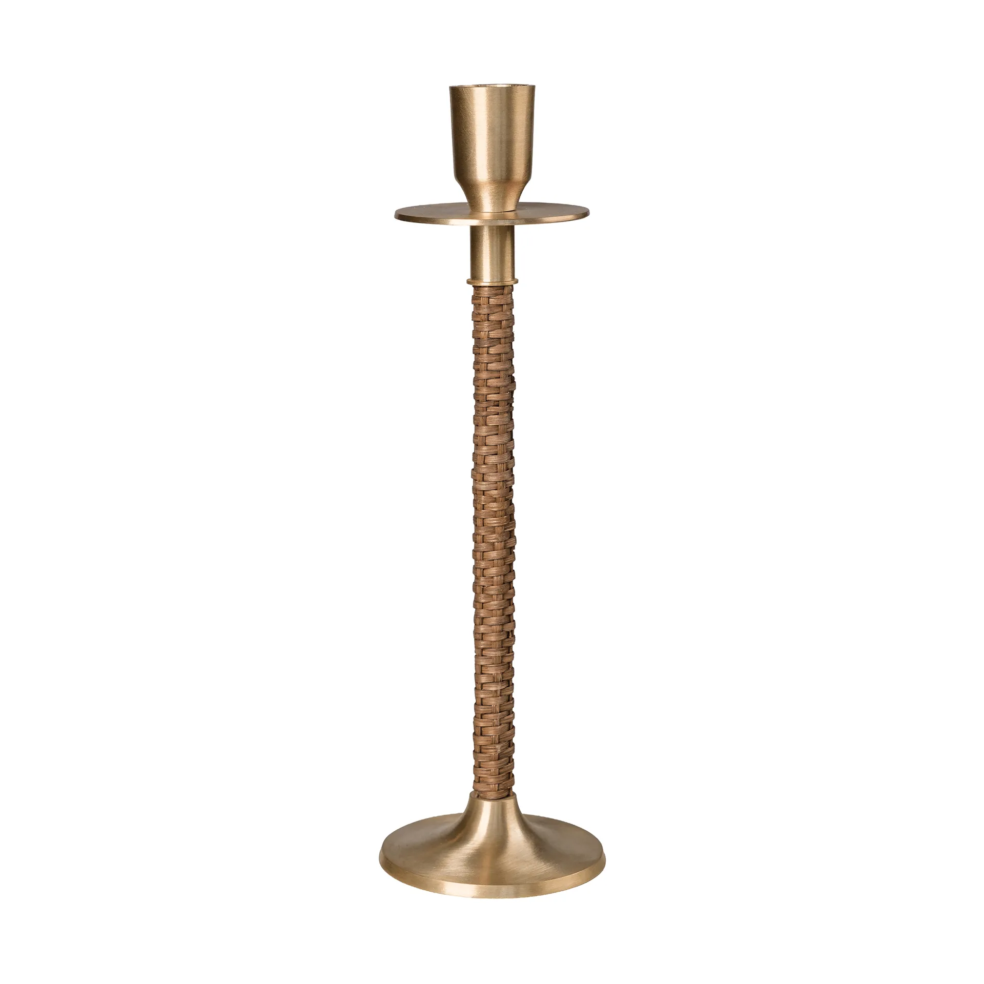 ERNST Ernst flettet lysestake Messing, Ø8x25 cm
