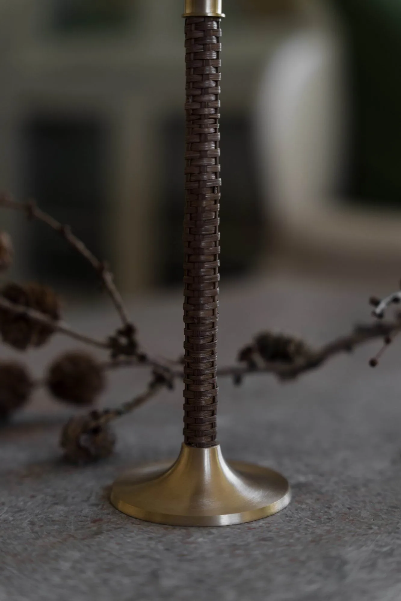 Ernst flettet lysestake, Messing, Ø8x30 cm ERNST