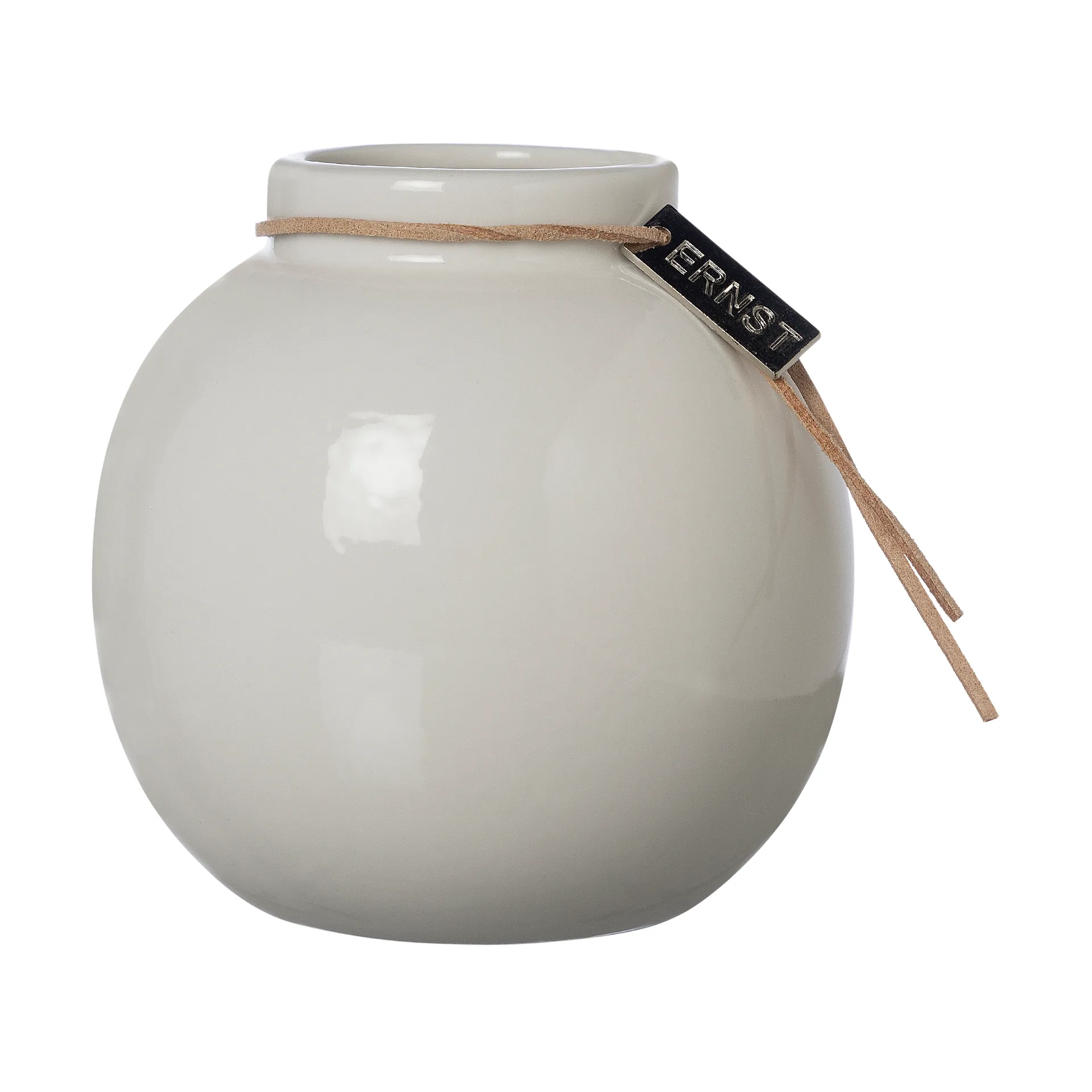 Ernst glasert vase hvit, Ø 10 cm ERNST