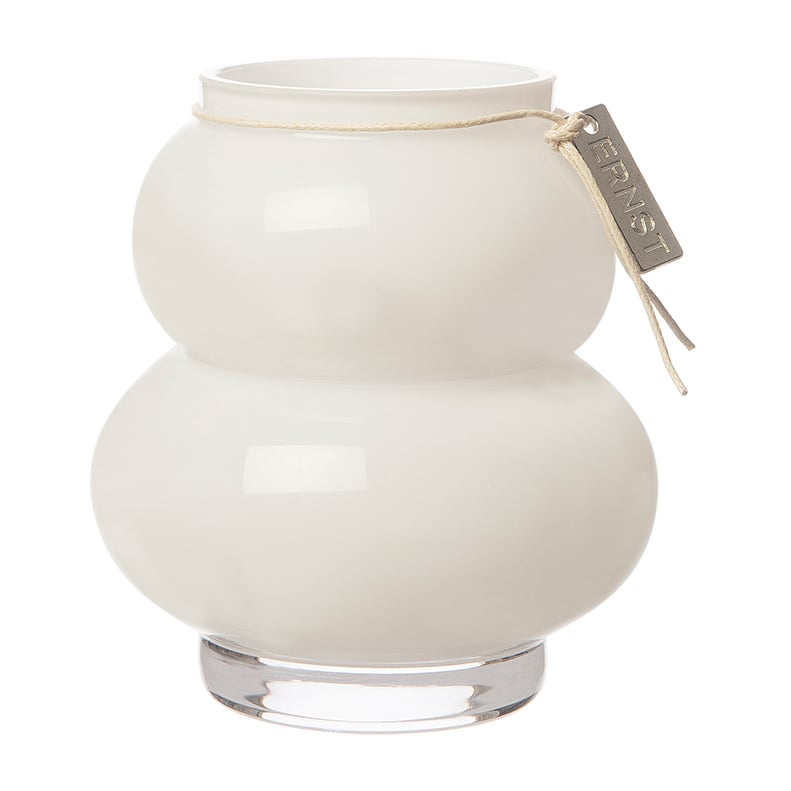 ERNST Ernst glassvase kurvet 10 cm Hvit