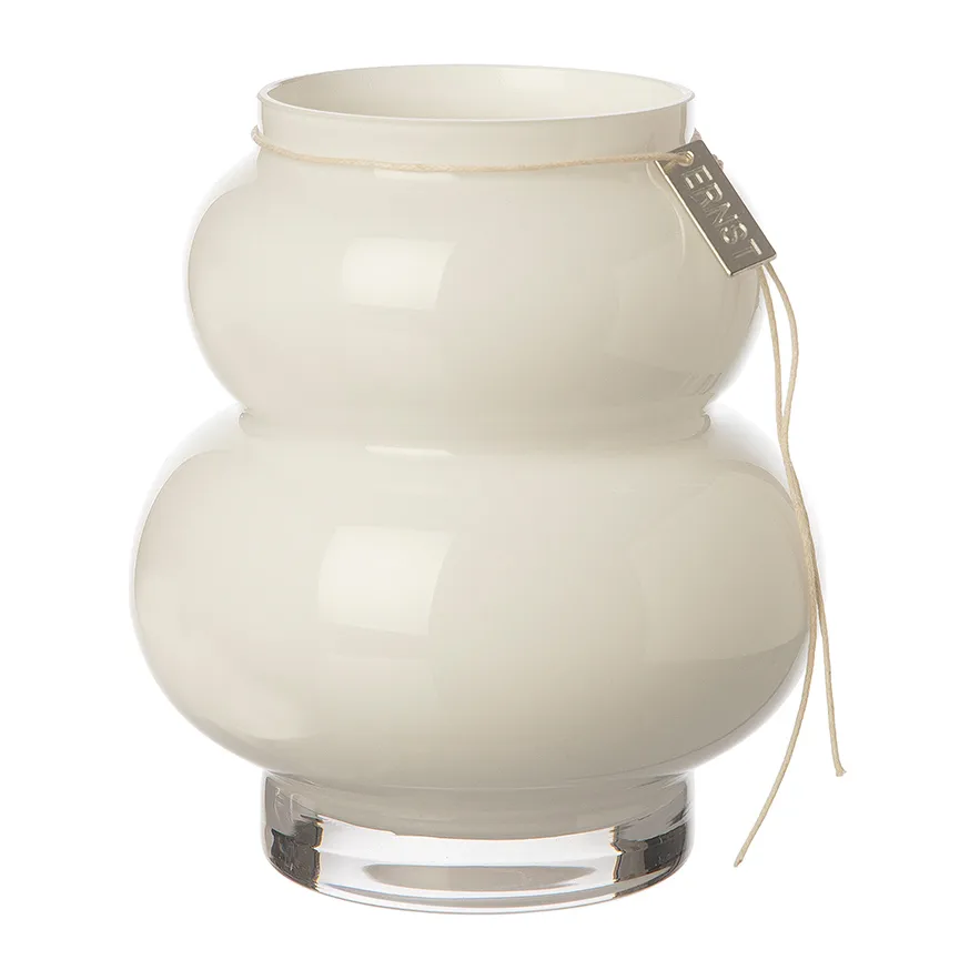 Ernst glassvase kurvet 14 cm, Hvit ERNST