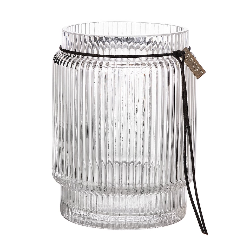 ERNST Ernst glassvase riflet klar Ø 8 cm