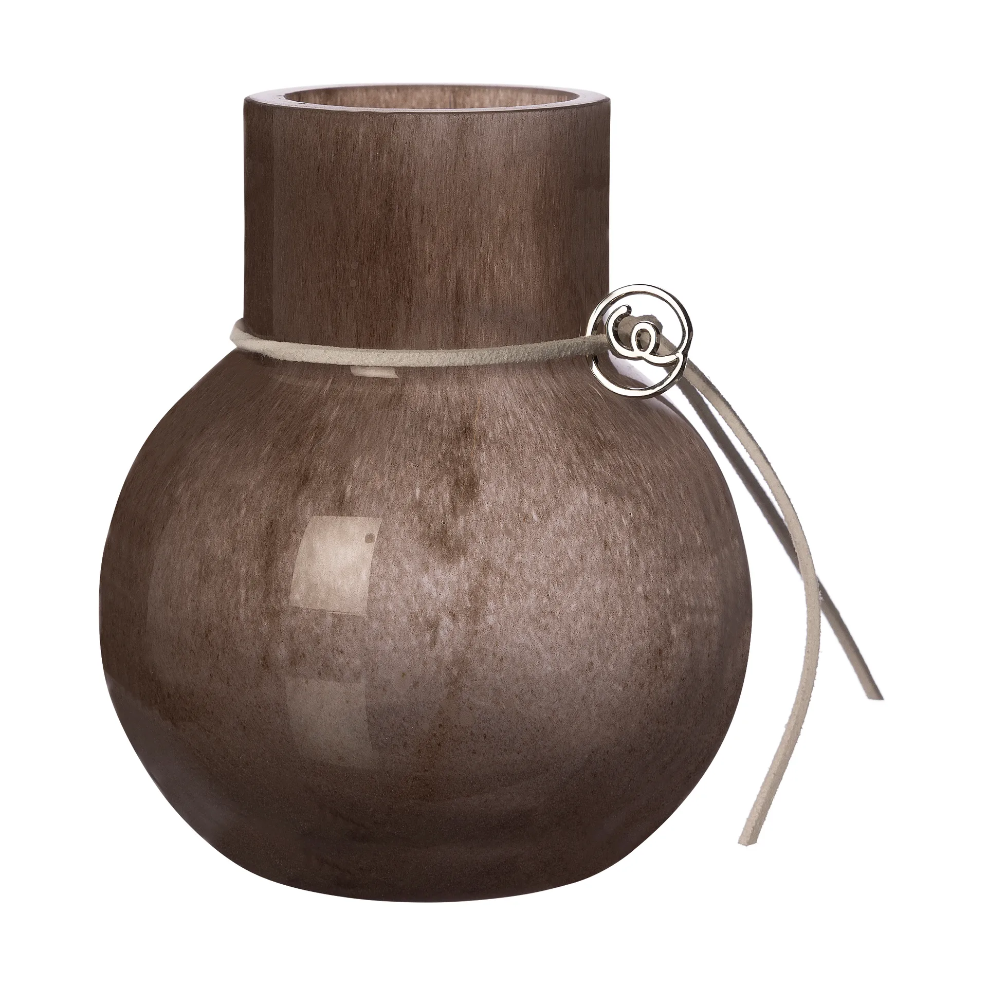 Ernst glassvase rund brun, H 10 cm Ø 9 cm ERNST