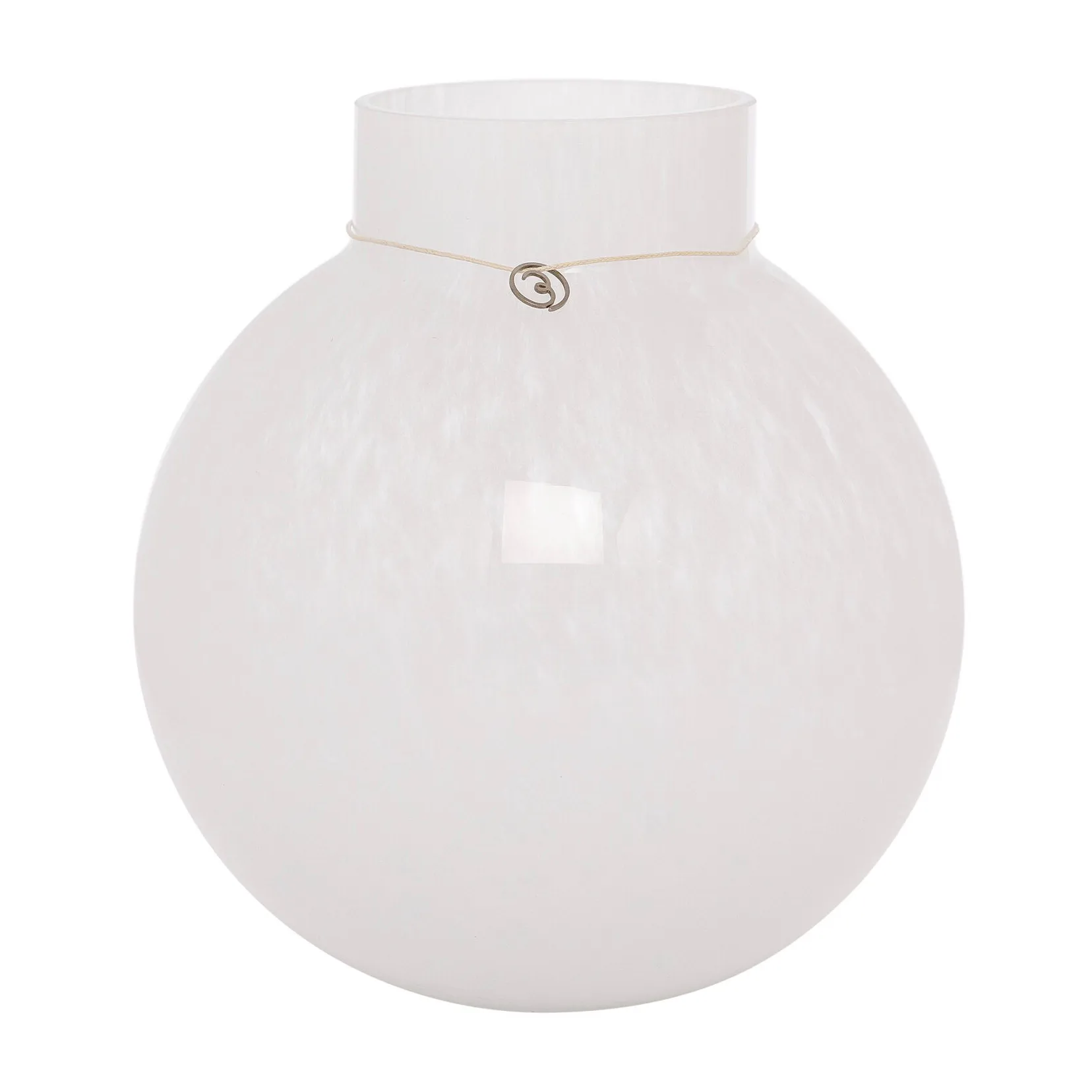 Ernst glassvase rund hvit, H 22 cm Ø 21 cm ERNST