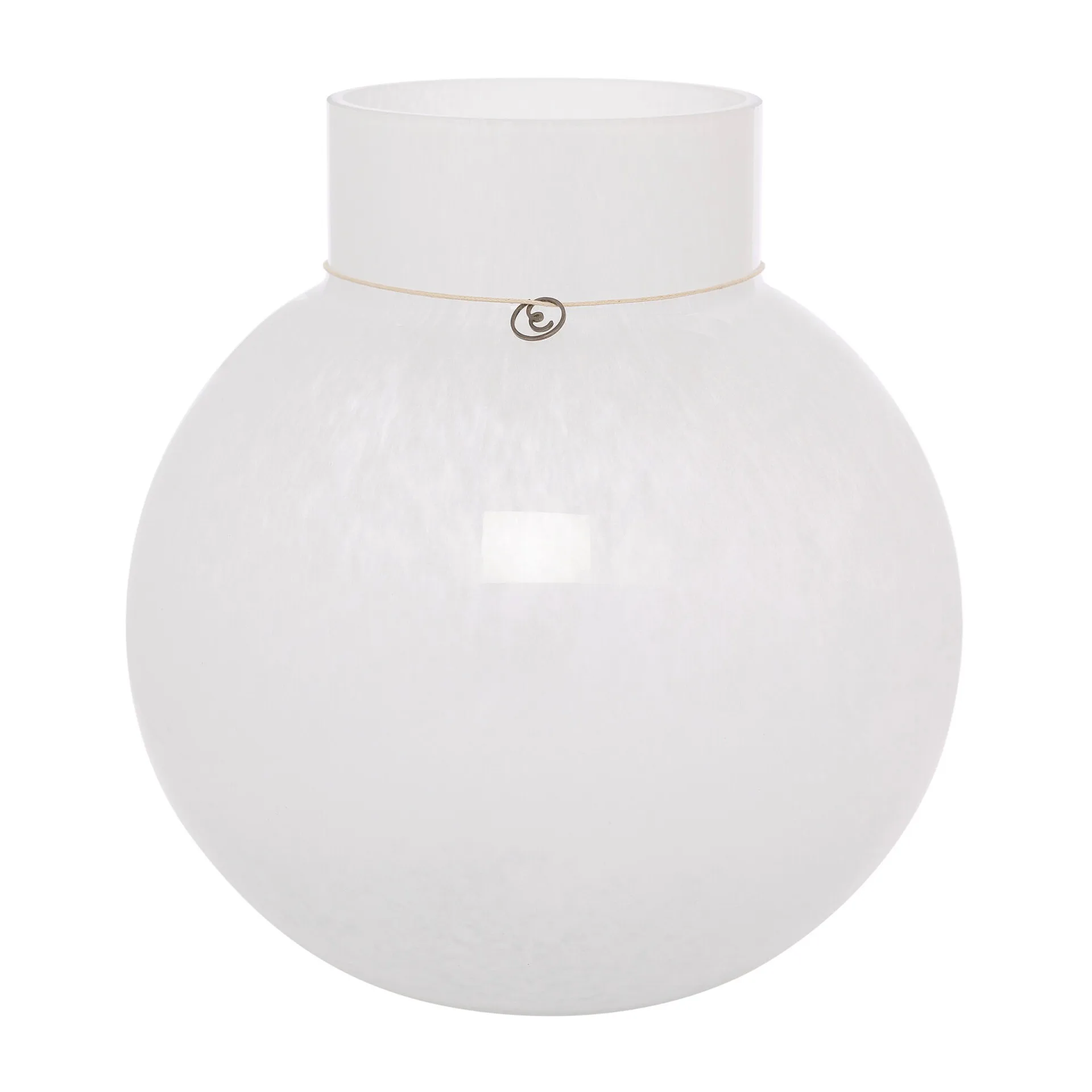 Ernst glassvase rund hvit, H 25 cm Ø 24 cm ERNST