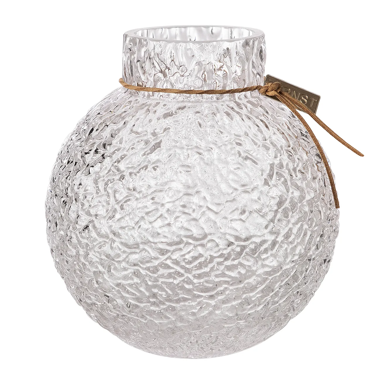 Ernst glassvase struktur klar, Ø13x14 cm ERNST