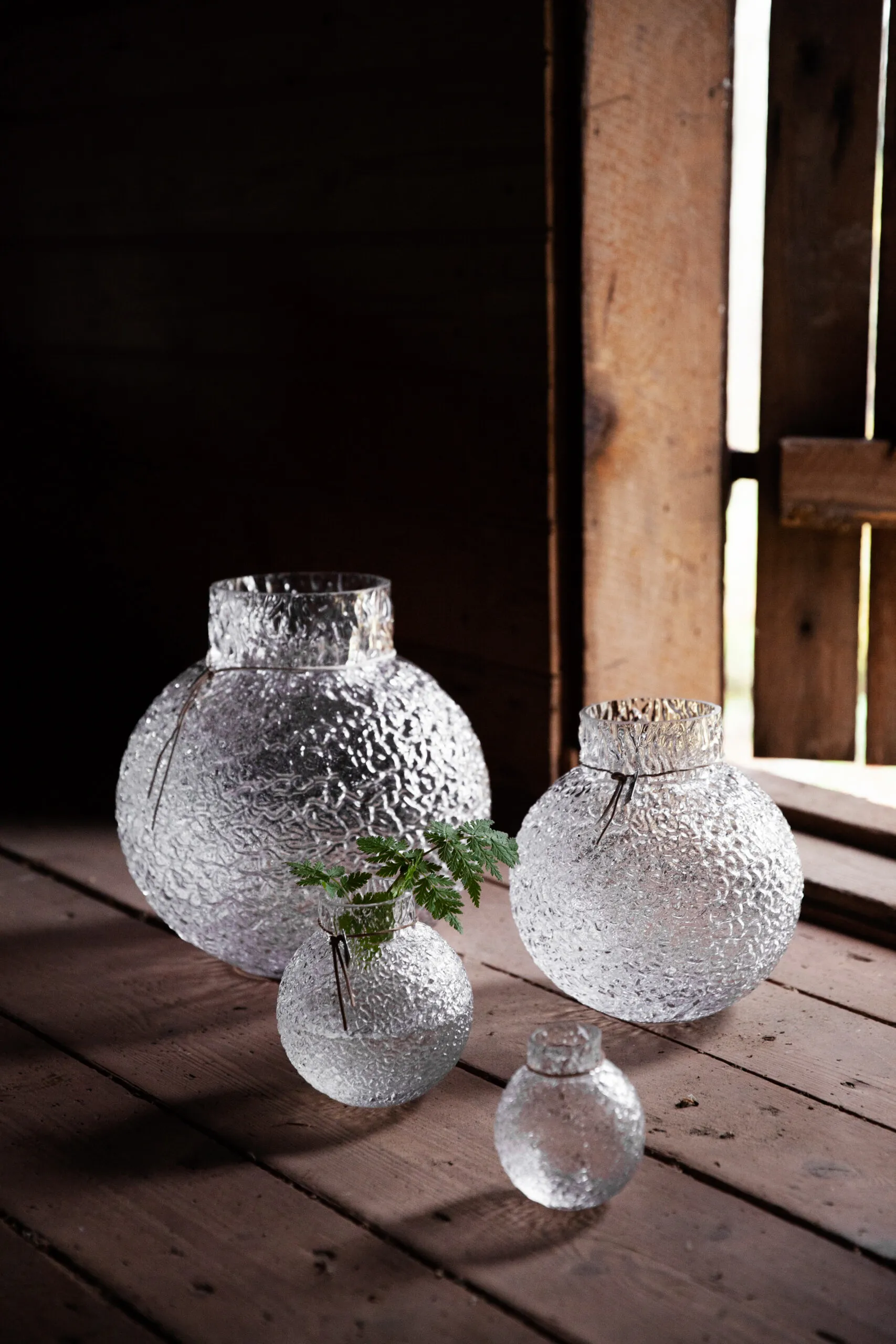 Ernst glassvase struktur klar, Ø13x14 cm ERNST
