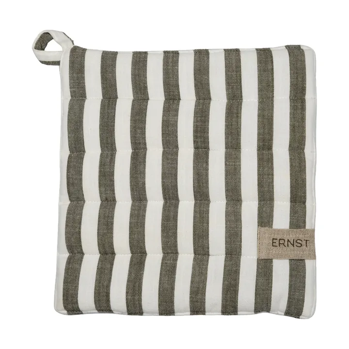 Ernst gryteklut, bred stripe 23x25 cm - Salvie-hvit - ERNST