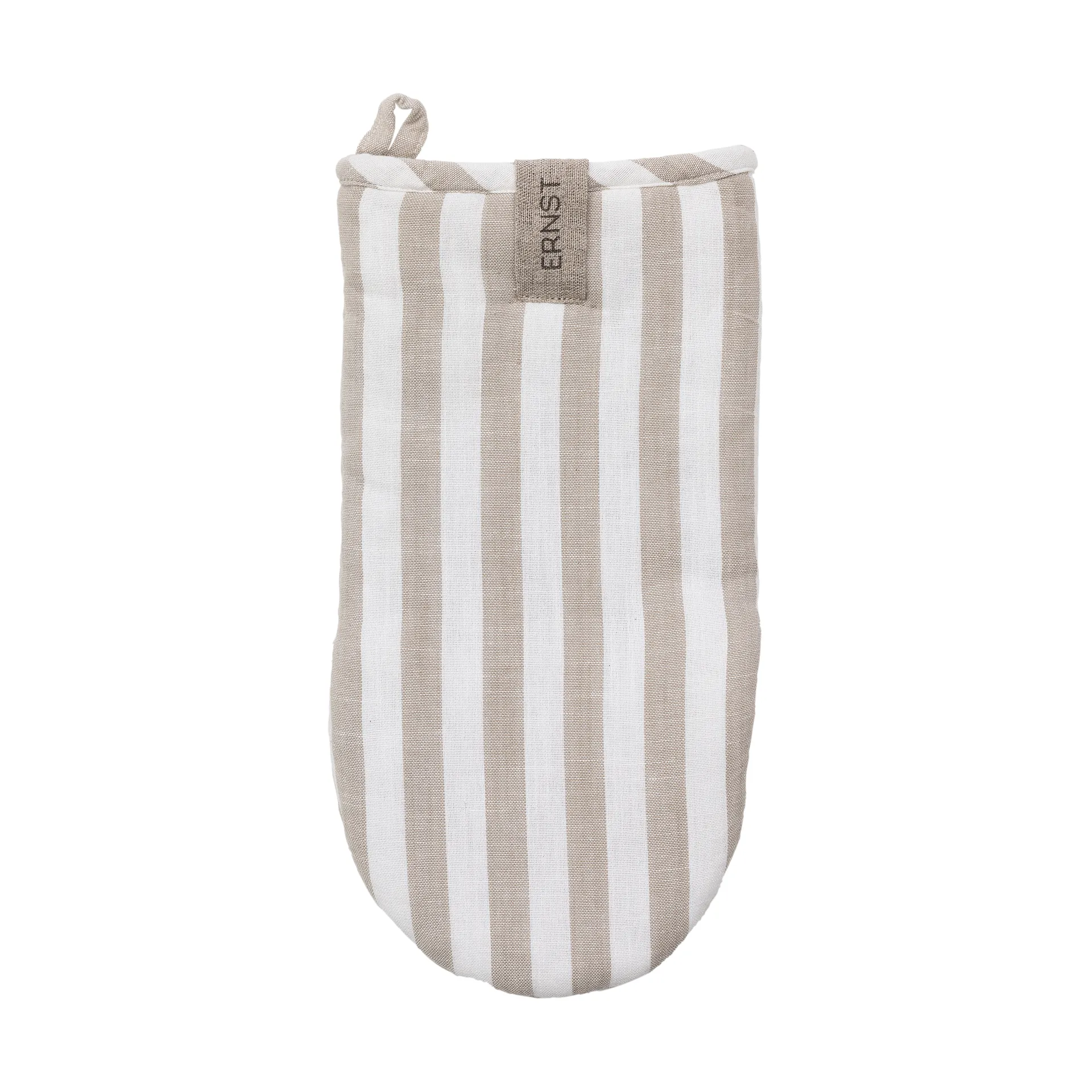 Ernst grytevott, bred stripe, Beige-hvit stripe ERNST