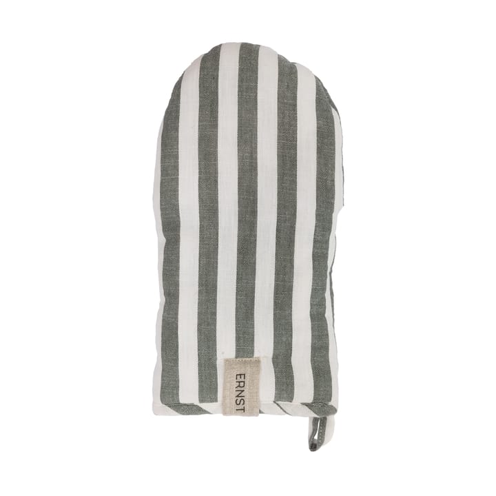 Ernst grytevott, bred stripe - Grønn-hvit - ERNST