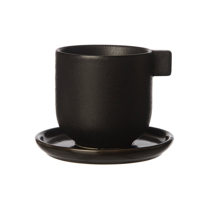 ERNST Ernst kaffekopp med skål 8,5 cm Sort