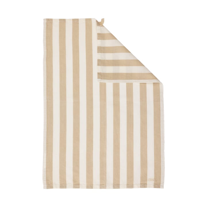 Ernst kjøkkenhåndkle brede striper 47x70 cm, Beige-hvit ERNST