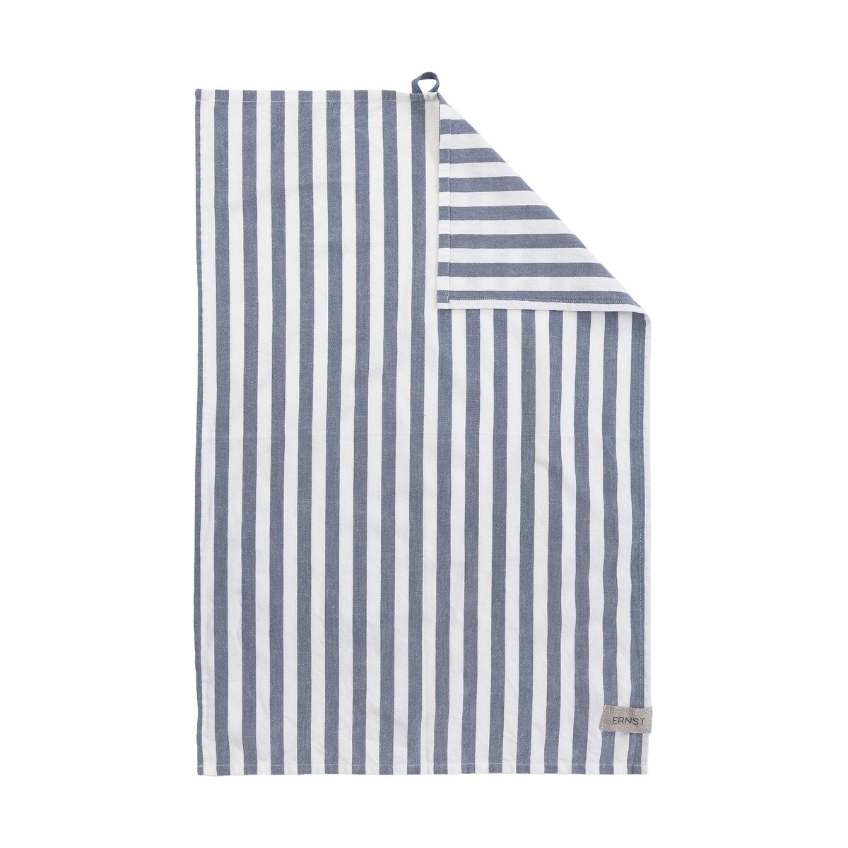 Kjøkkenhåndkle bred stripe 47x70 cm, blå/hvit
