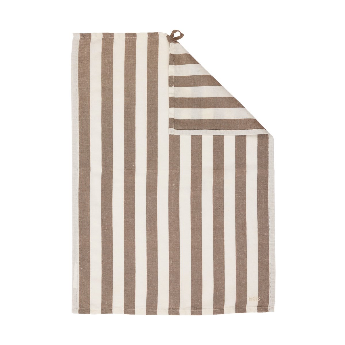 ERNST Ernst kjøkkenhåndkle brede striper 47×70 cm Muldvarp-hvit