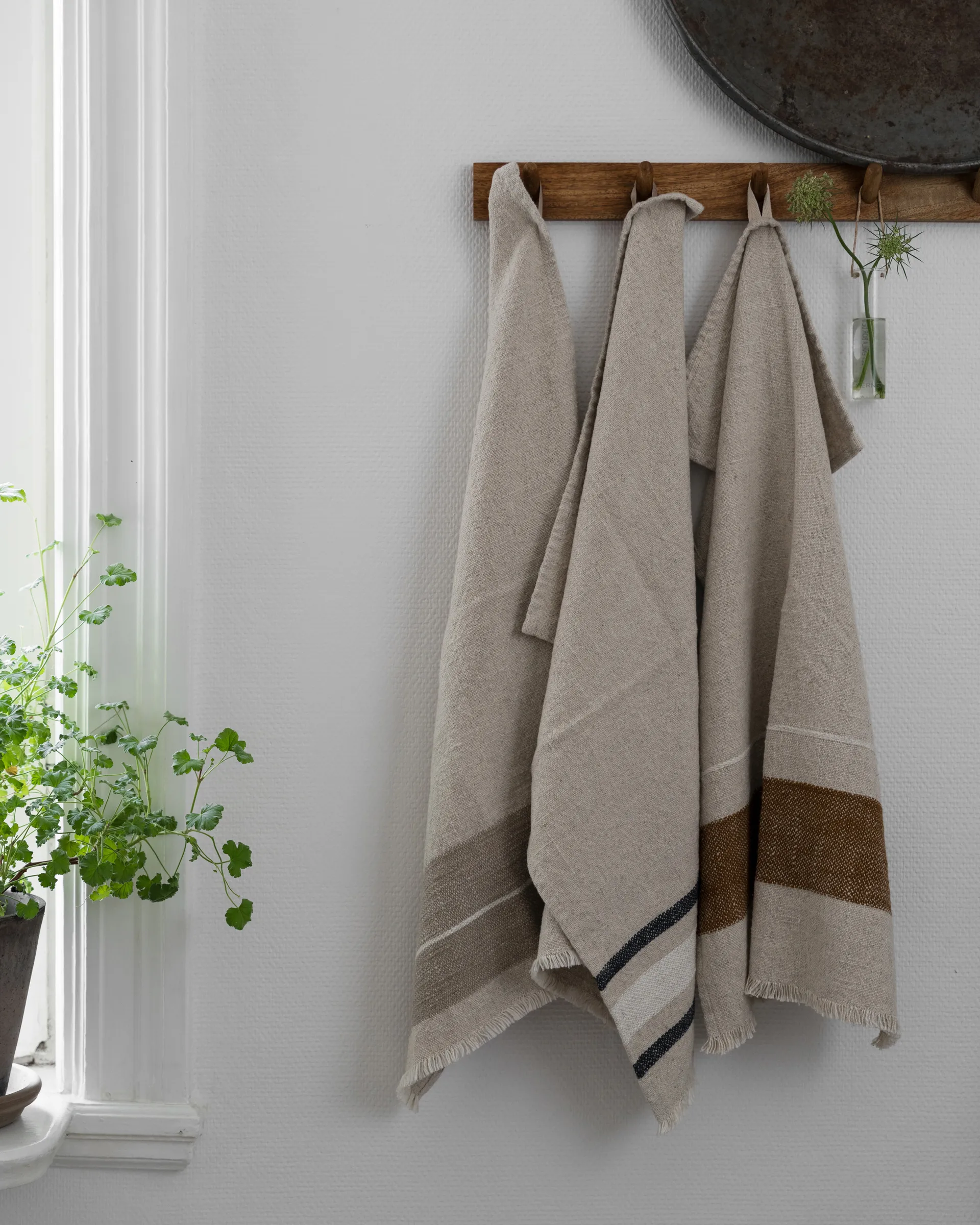 Ernst kjøkkenhåndkle, Natur-karamell-hvit, 47x70 cm ERNST