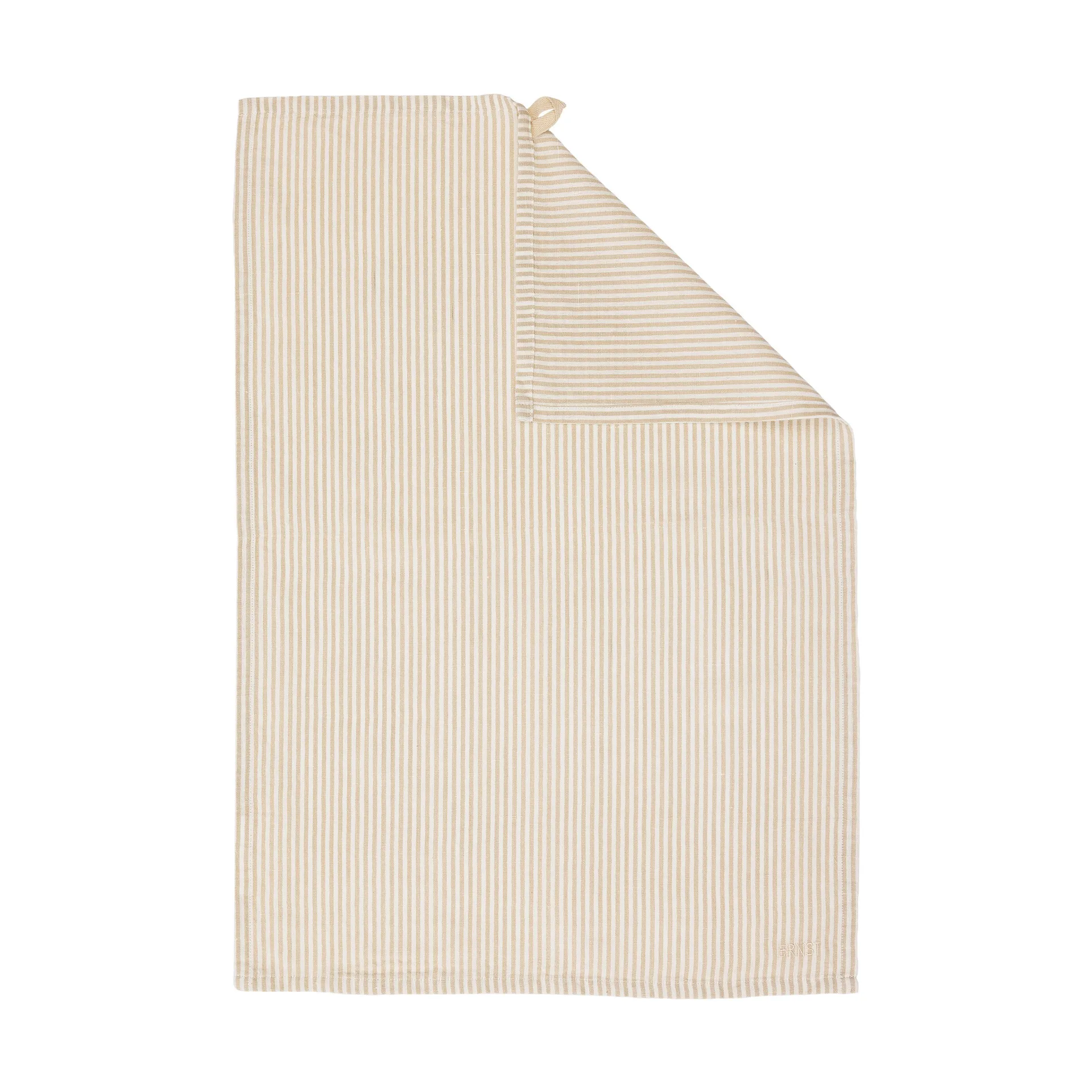 Ernst kjøkkenhåndkle, smale striper 47x70 cm, Beige-hvit ERNST