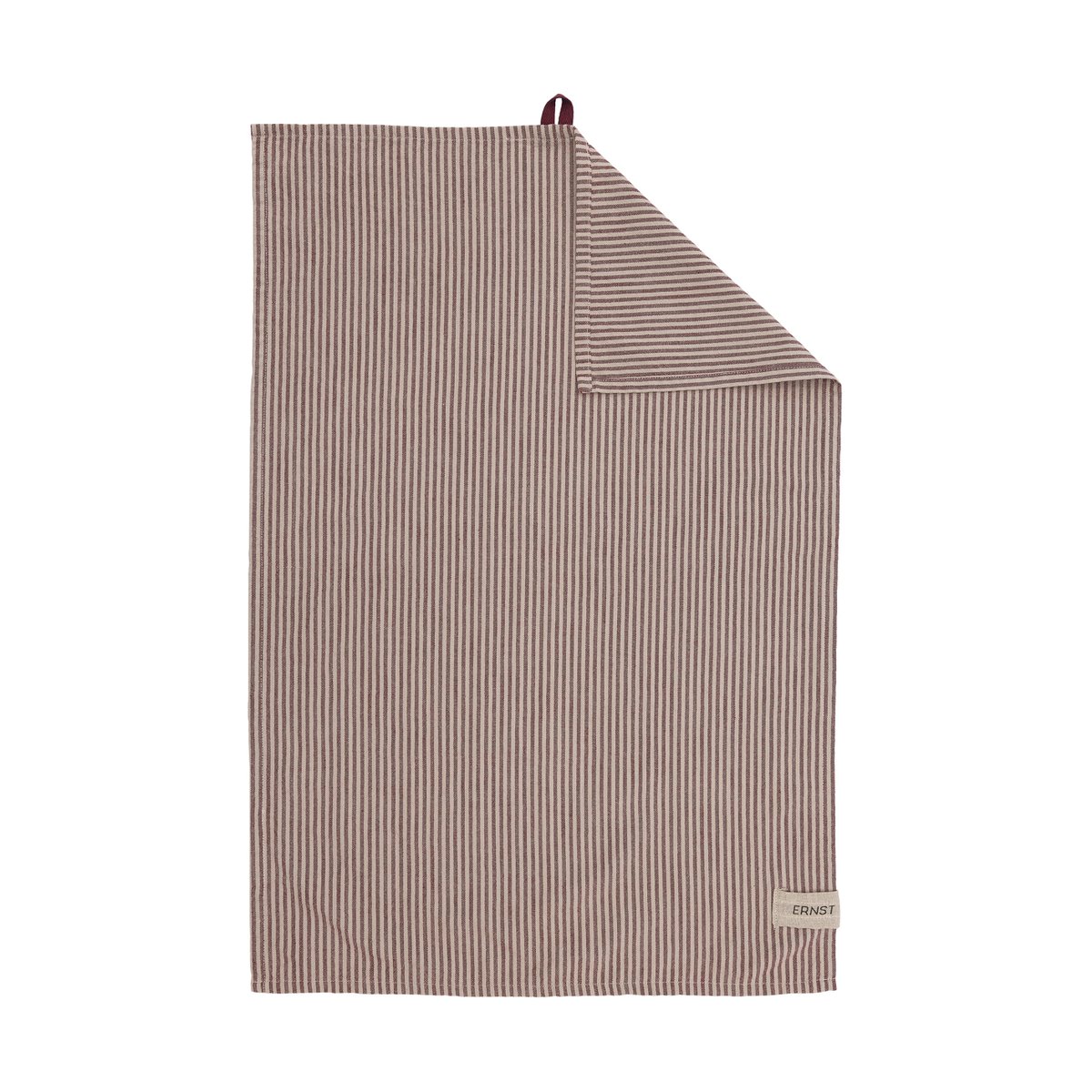 ERNST Ernst kjøkkenhåndkle, smale striper 47x70 cm Rød-beige