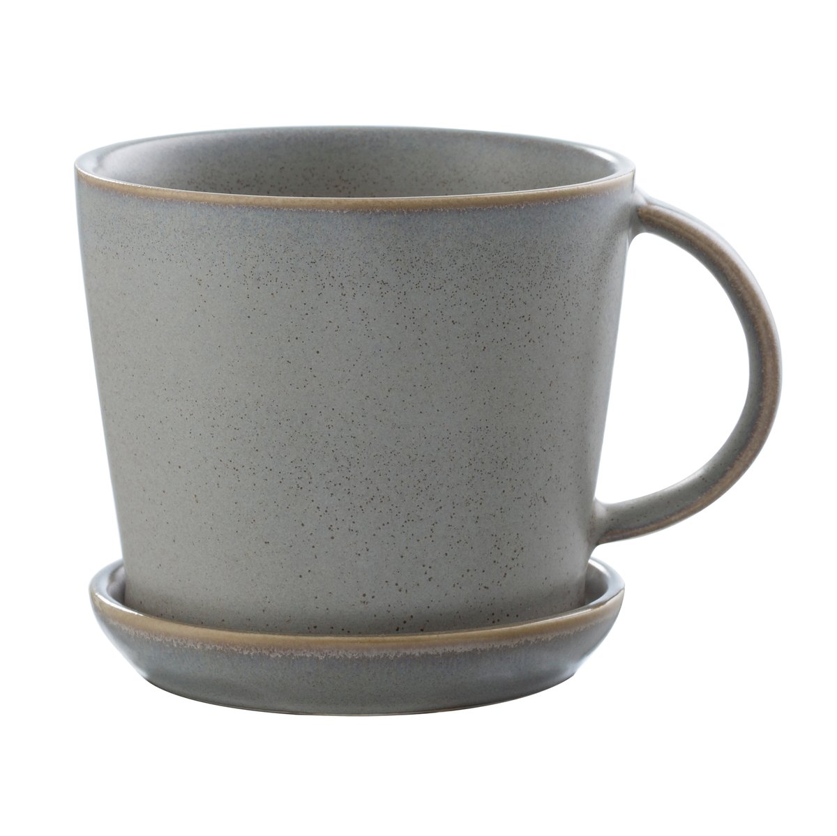Kopp m fat, d8/10 h8,5cm, grå
