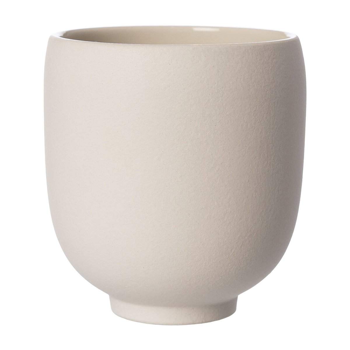 ERNST Ernst krukke på fot naturhvit H 15 cm Ø 14 cm