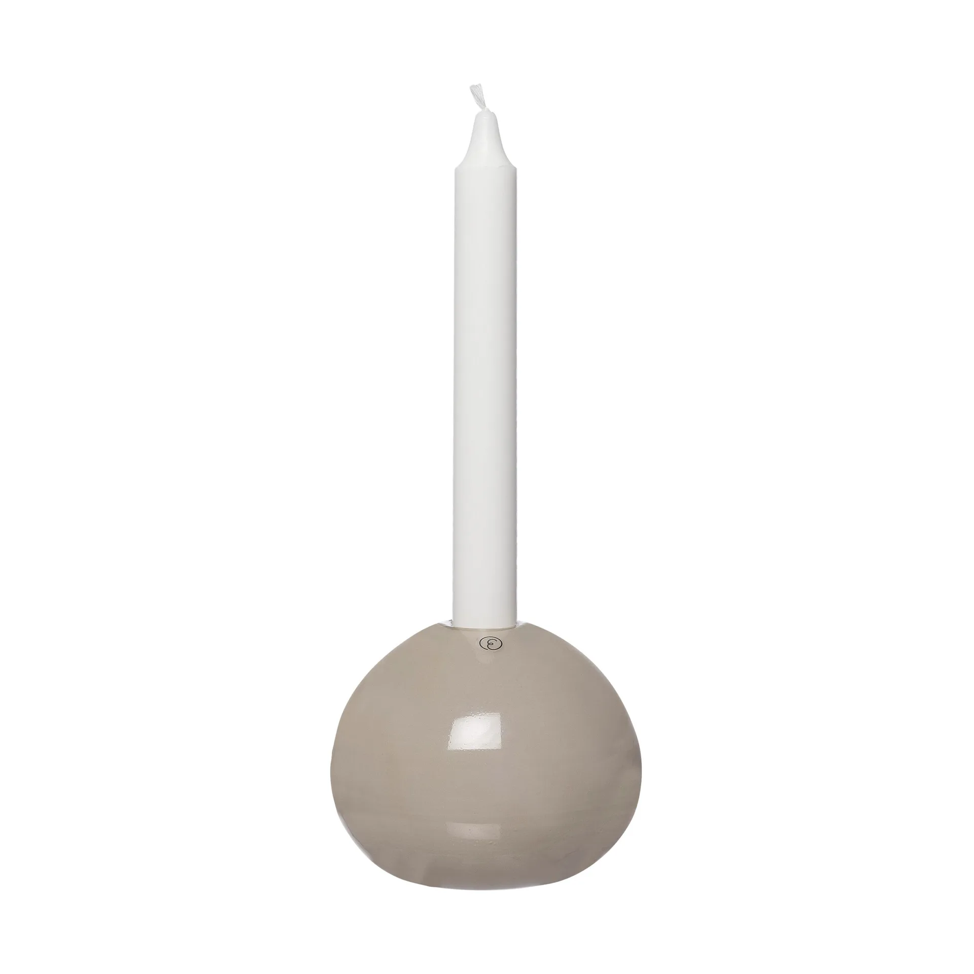 Ernst lysestake, glass Ø11 cm, Beige ERNST