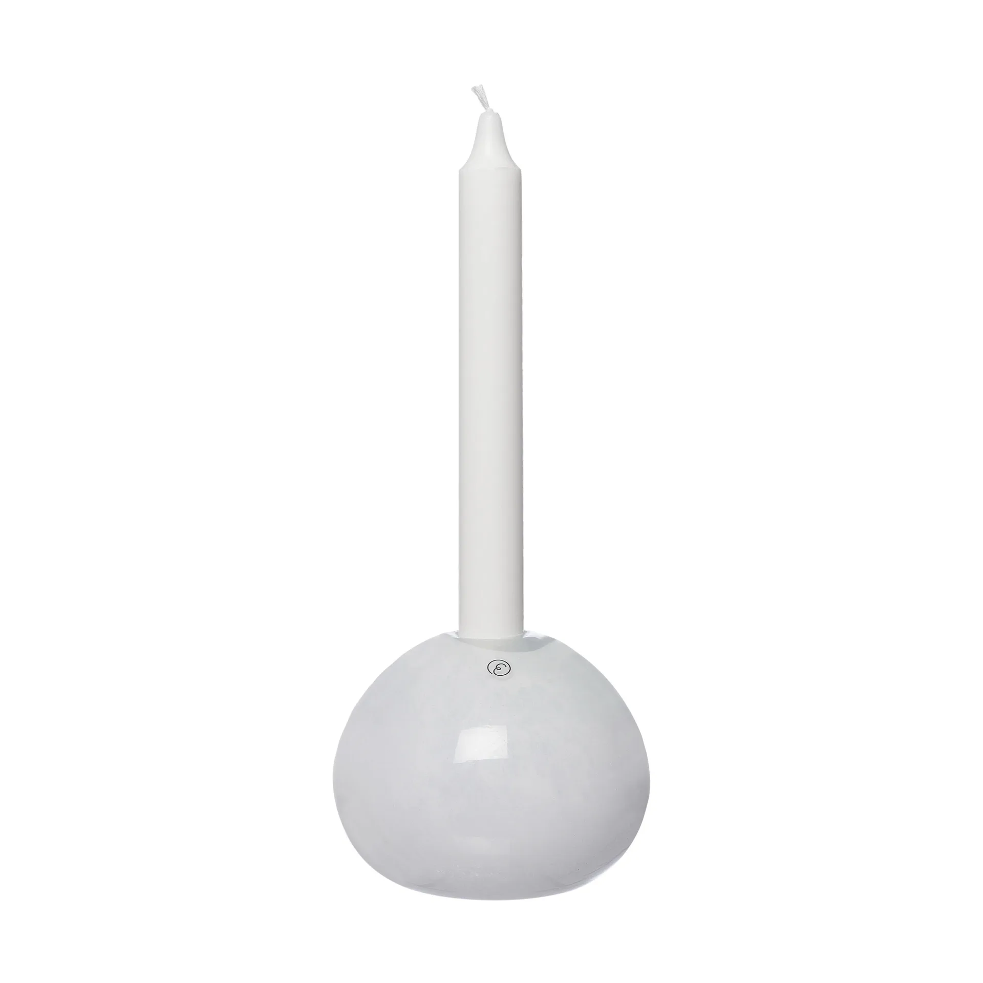 Ernst lysestake, glass Ø11 cm, Hvit ERNST