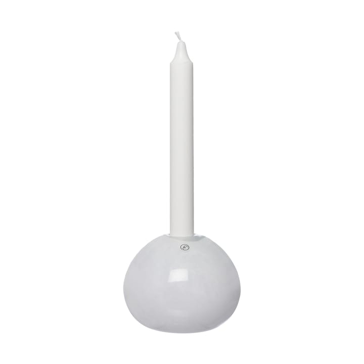 Ernst lysestake, glass Ø11 cm - Hvit - ERNST