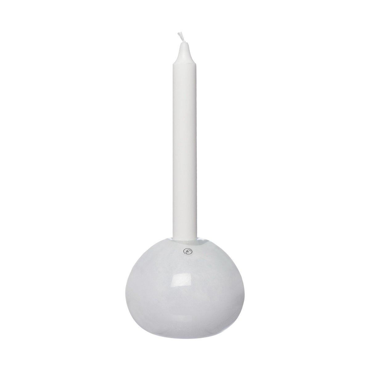 ERNST Ernst lysestake, glass Ø11 cm Hvit