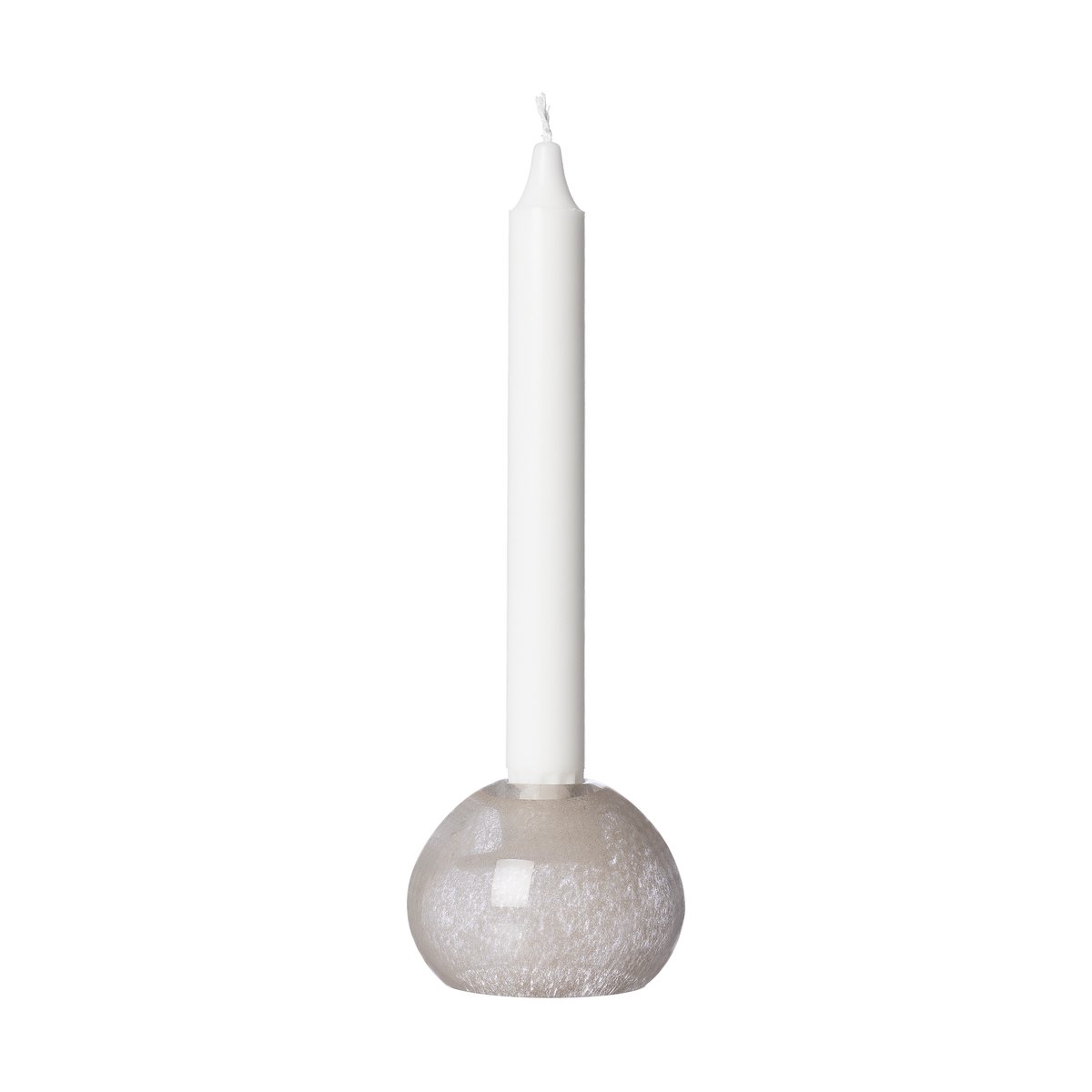 ERNST Ernst lysestake, glass Ø7,5 cm Beige