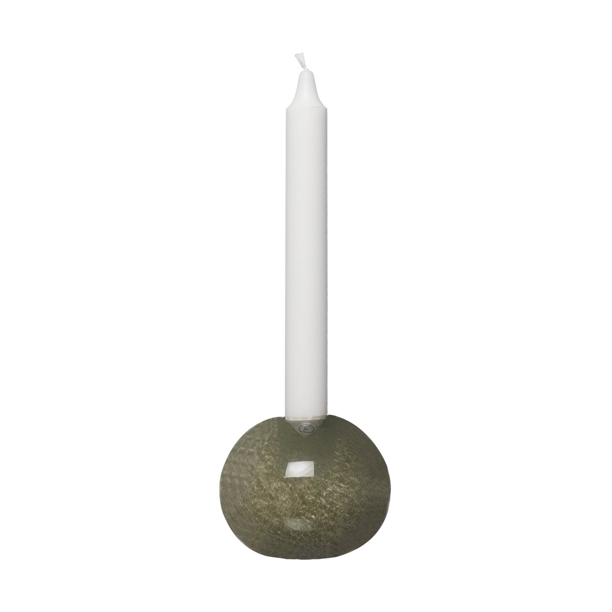 ERNST Ernst lysestake, glass Ø9 cm Grønn