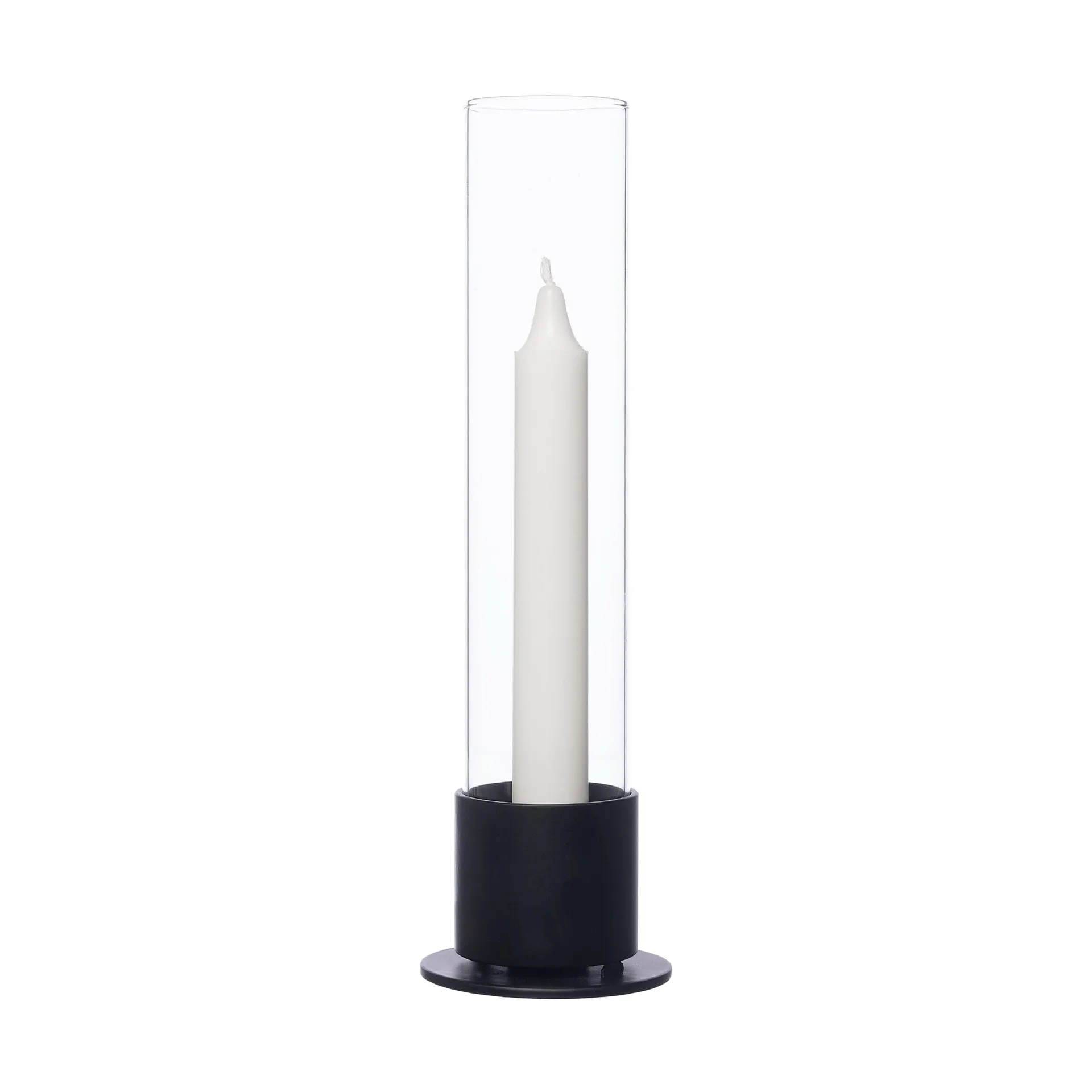 Ernst lysestake glassylinder Ø7,5 cm, Svart ERNST