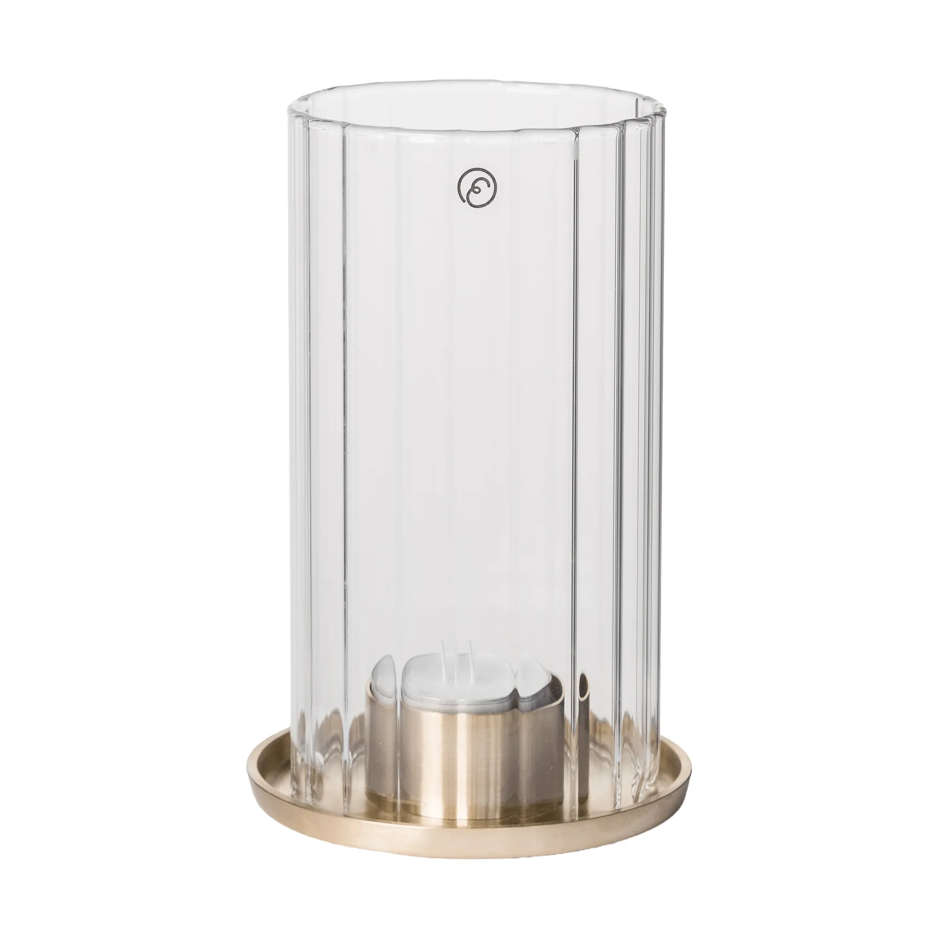 ERNST Ernst lyslykt for telys Messing-glass, Ø9x15 cm