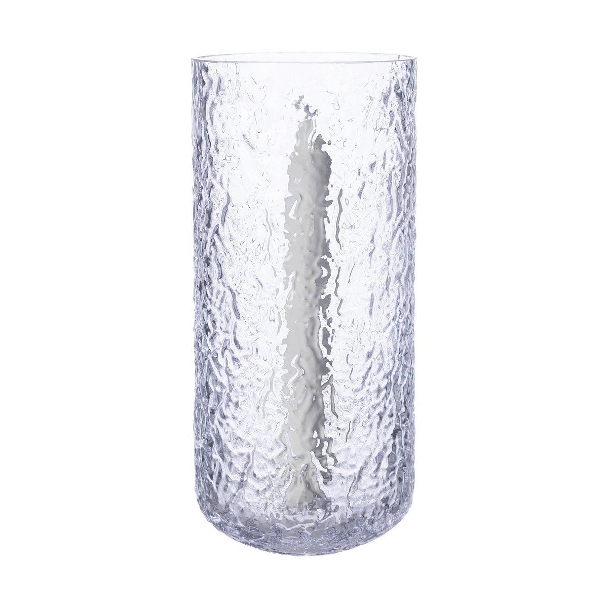 Lyslykt 25 cm, mønstret glass