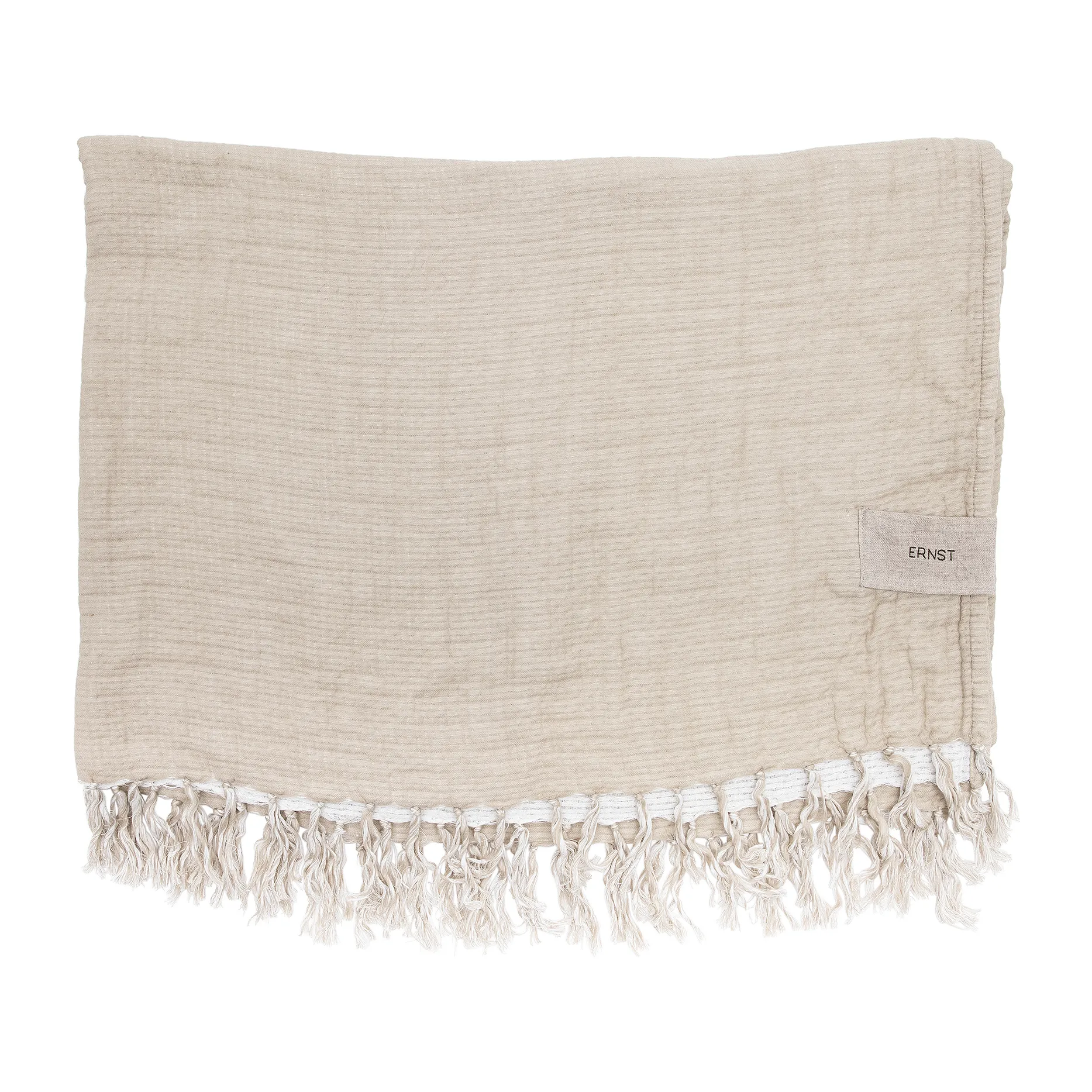Ernst pledd bomull 130x170 cm, Beige ERNST