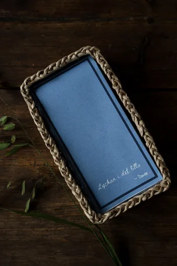 Ernst serviett med sitat - Lycka i det lilla 20 stk. - Blå - ERNST