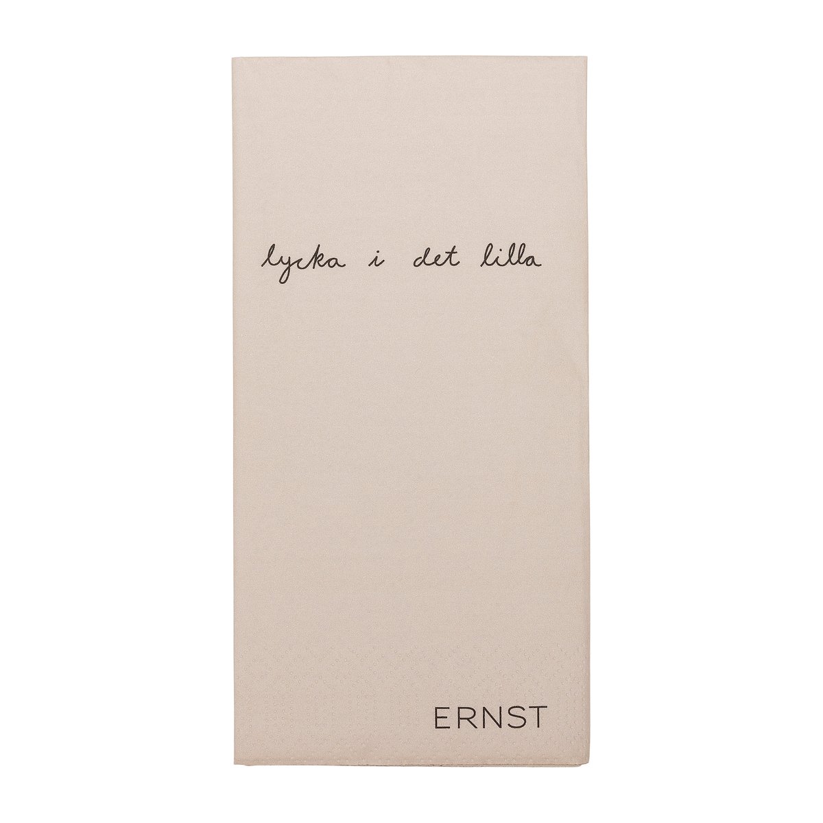 ERNST Ernst serviett med sitat «Lycka i det lilla» 20-pakning Natur-svart