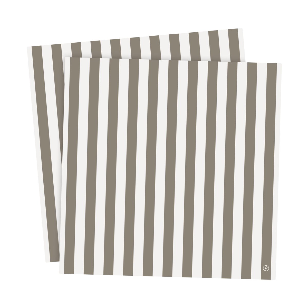ERNST Ernst serviett stripete 33×33 cm 20 st Muldvarp-hvit