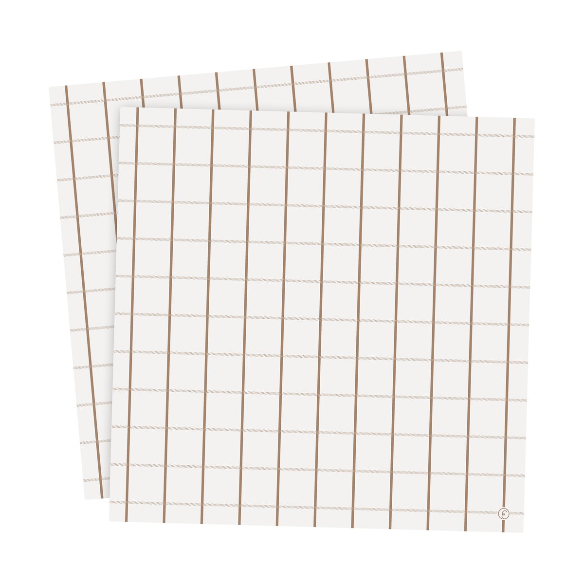 ERNST Ernst servietter, rutete 33x33 cm 20 pk Karamell-Karamell