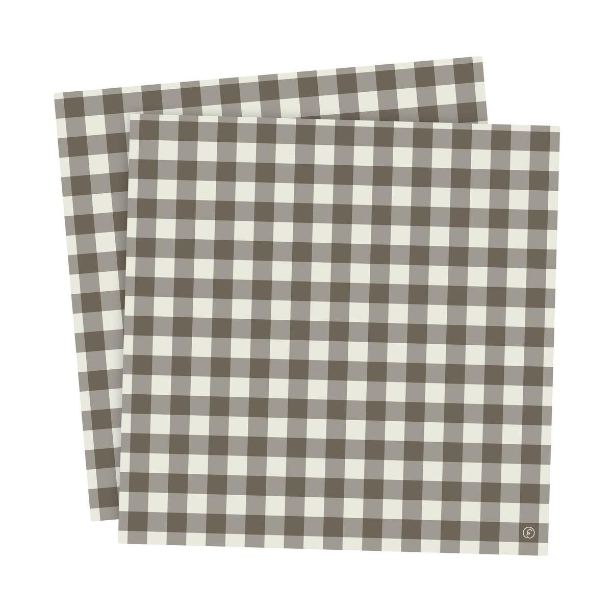 ERNST Ernst servietter, rutete 33x33 cm 20 pk Muldvaro-lysgrå