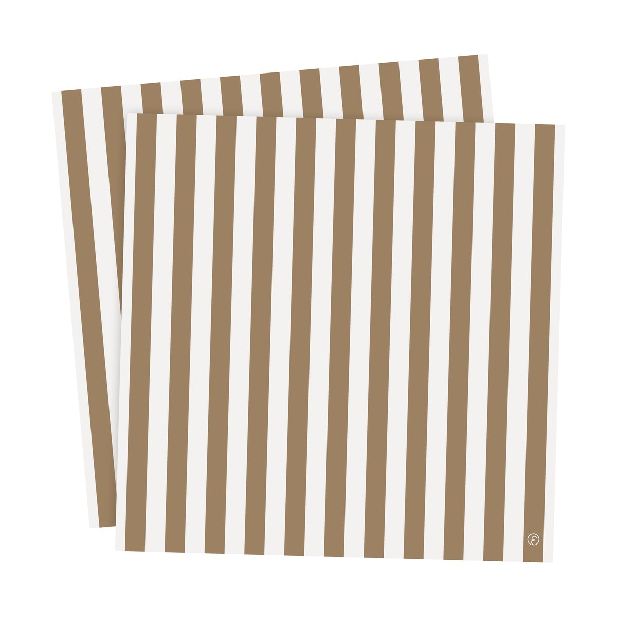 ERNST Ernst servietter, stripete 33x33 cm 20 pk Karamell-hvit