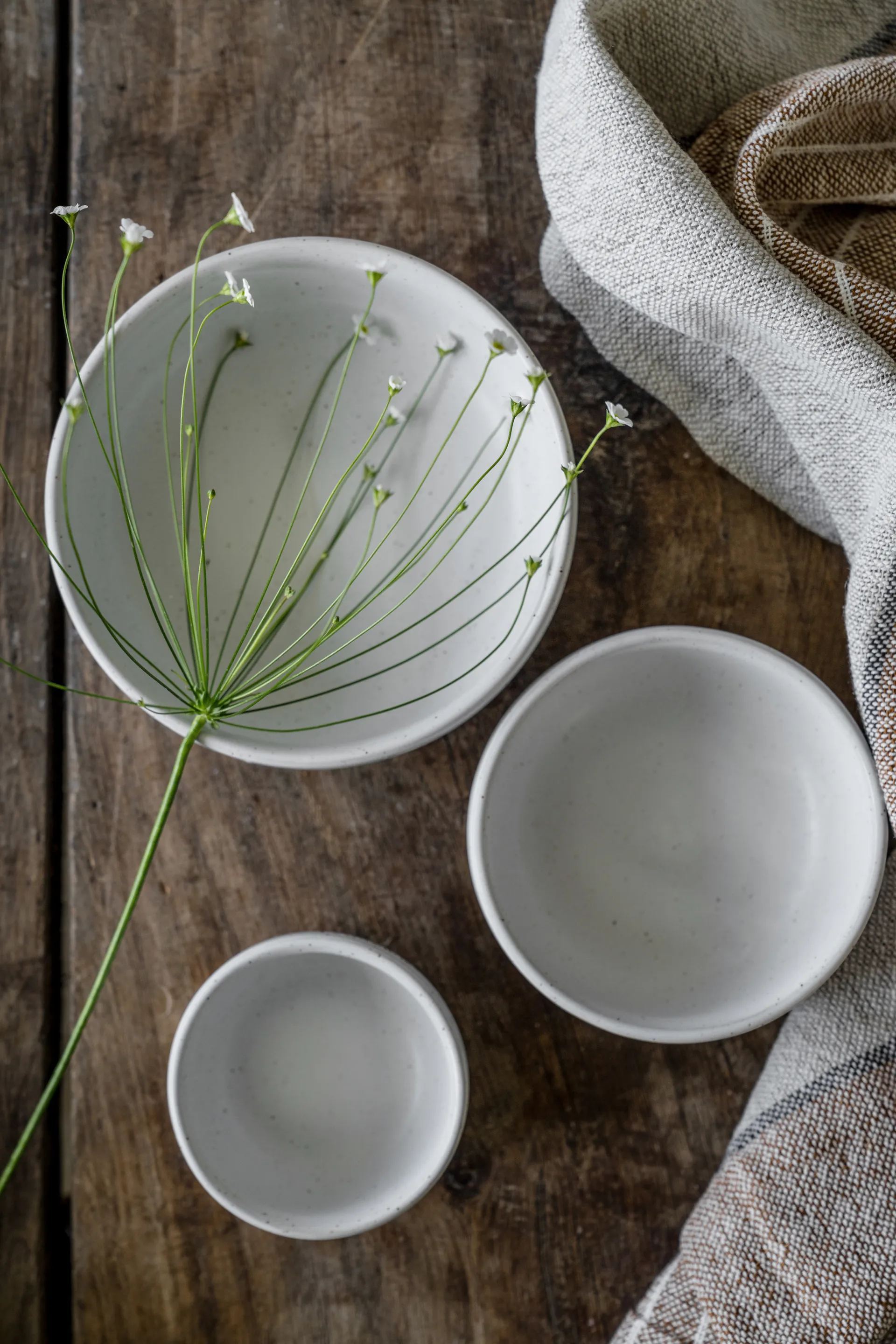 Ernst skål, Hvit-natur bunn, Ø11 cm ERNST