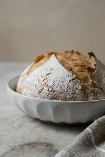 Ernst skål i steingods - Hvit-natur, Ø24 cm - ERNST