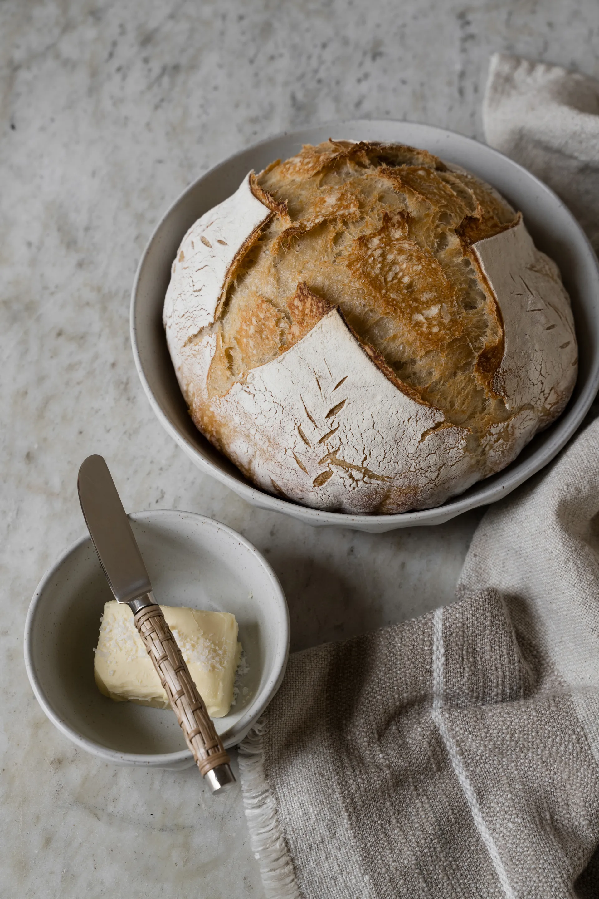 Ernst smørkniv m. flettet håndtak, Sjøgress, 17 cm ERNST